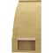 Ekena Millwork 5-inch W x 10-inch D x 10-inch H Lafayette Rough Cedar Woodgrain TimberThane Knee Brace, Primed BRCUR05X10X10LFTRCPR - alternate 3